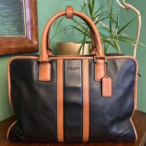 Vintage Y2K Coach Director’s Bag Black and Camel Tan